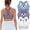 White / Blissful Blue / Purple Sage, variant on Support Sports Bras for Women: Padded Adjustable Crossback Full Coverage Bralette for Gym Dance - for C-DDD Large Bust
