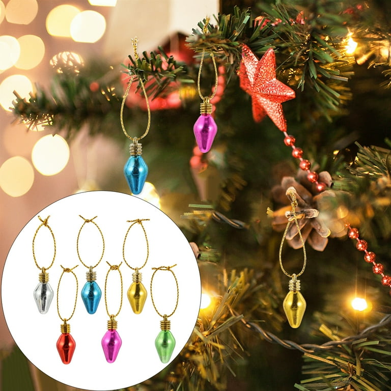 Christmas Tree Mini Light Bulb Necklace Battery-Operated Mini