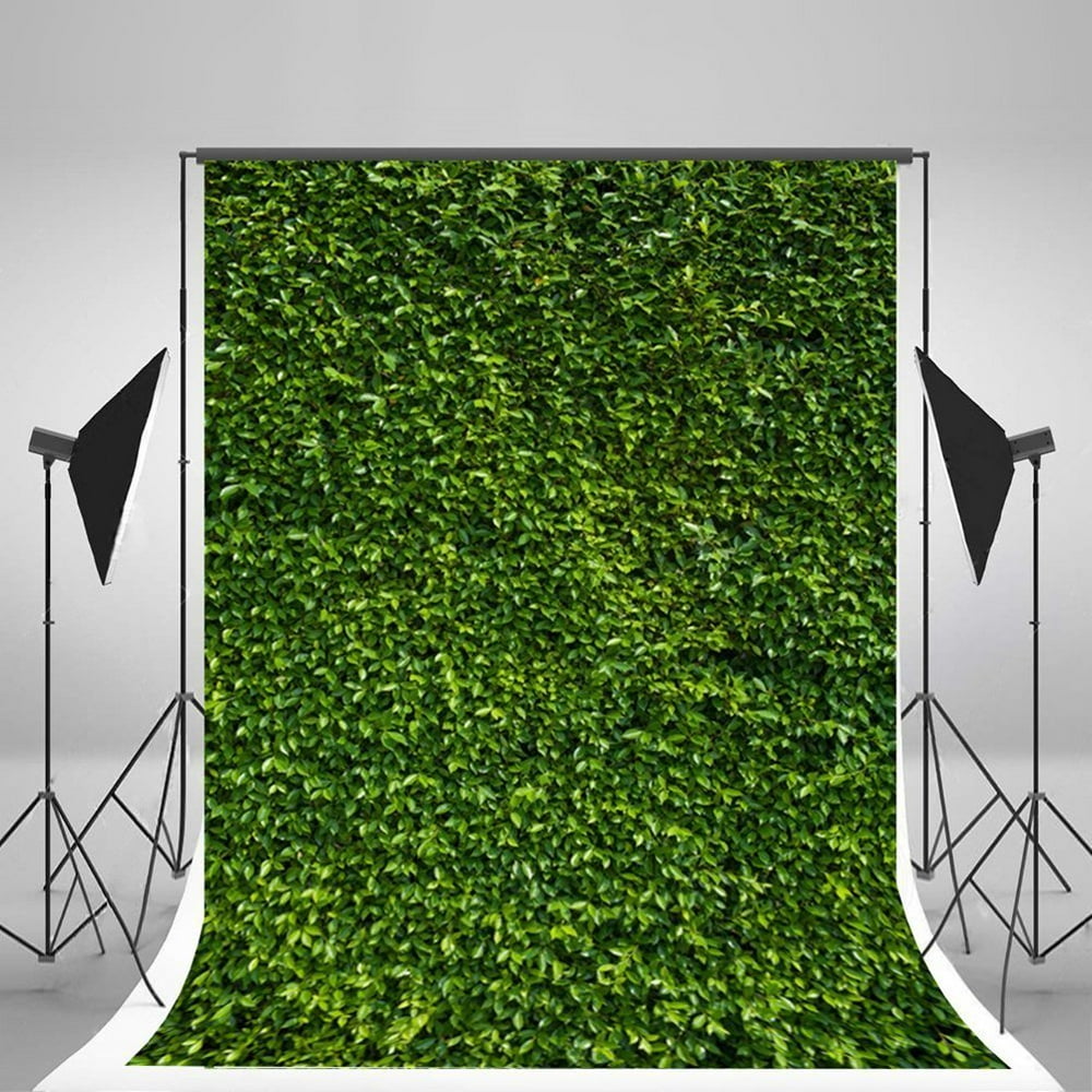 GreenDecor Polyster 5x7ft Natural Green Grass Photography Backdrop ...