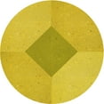 thumbnail image 1 of Ahgly Company Machine Washable Indoor Round Transitional Golden Yellow Area Rugs, 5' Round, 1 of 7