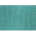 thumbnail image 1 of Ahgly Company Machine Washable Indoor Rectangle Oriental Turquoise Blue Industrial Area Rugs, 8' x 10', 1 of 4