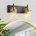 thumbnail image 2 of GoYeel Bathroom Vanity Light Fixtures, 2 Light Wall Sconce Black And Gold, 2 of 4