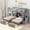 Gray, variant on Newest Triple Bunk Bed (Twin over Twin & Twin) with Drawers and Storage Staircase, Modern Pine Wood, Gray