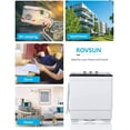 ROVSUN 26lbs Compact Twin Tub Portable Washing Machine, Mini Washer