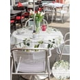 thumbnail image 5 of Outdoor Tablecloth with Umbrella Hole for Patio/Picnic/Party/Camping, Green Waterproof Table Cloth Round Cover Washable, Eucalyptus Leaves (Dia 60"), 5 of 8