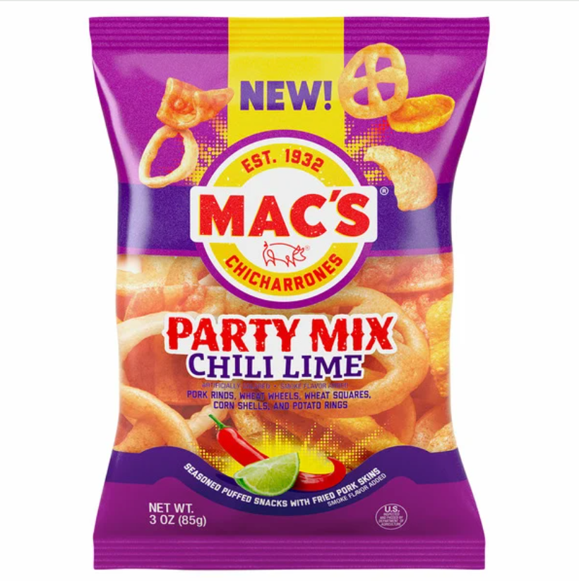 (5 pack) Mac's Chili Lime Party Mix, 4 oz Bag