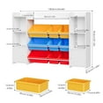 Homfa Kids Toy & Book Storage Organizer, White Bookshelf for