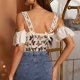 thumbnail image 5 of Ashion - Camiseta sin mangas con tirantes vintage y estampado de vendaje para mujer, ropa moldeadora, top de poliéster para mujer, 5 of 9