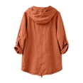 thumbnail image 5 of Cmfcve Gauze Hoodie Shirts for Women Sun Protection Beach Cover Ups Lightweight Long Sleeve Button Down Blouses, 5 of 9