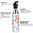 thumbnail image 3 of ALAZA Watercolor Flower Water Bottle Insulated Flask Stainless Steel Straw Lid 20 oz, 3 of 6