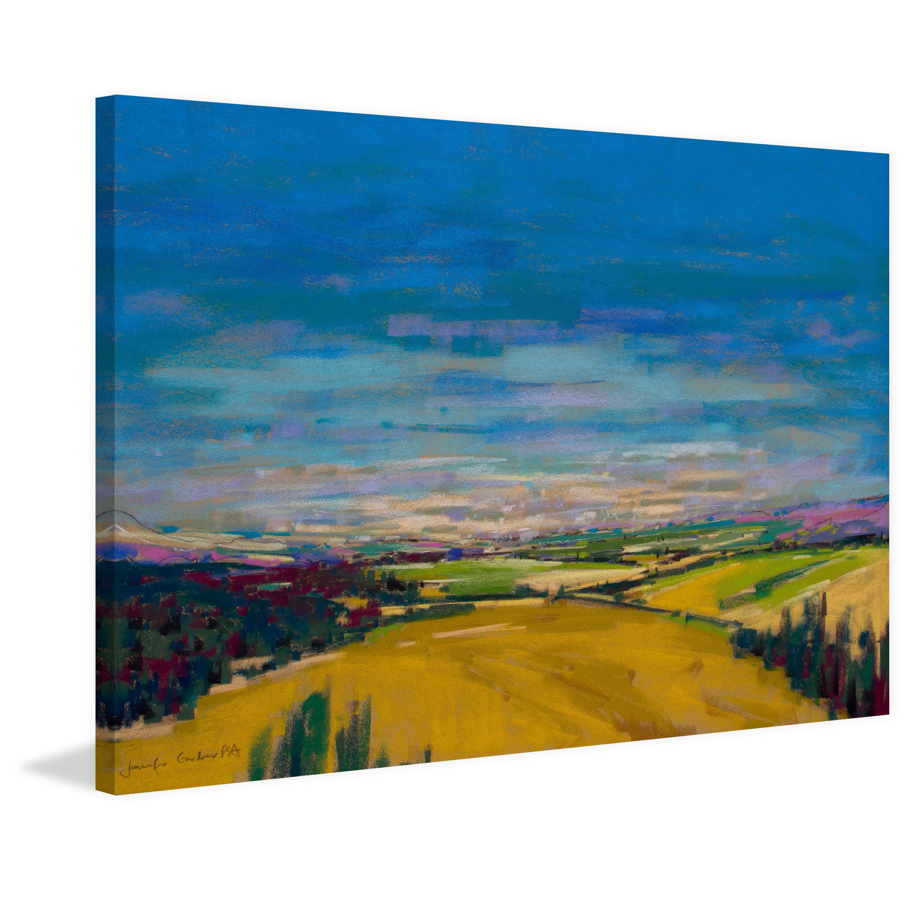 "Patchwork Fields XI" Painting Print on Wrapped Canvas