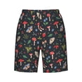 thumbnail image 7 of Disketp Men's Swim Trunks Hawaiian Breathable Surf Beach Swimsuits Mesh Lining Beach Shorts with Pockets-Forest Flora and Insects, 7 of 7