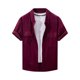 thumbnail image 1 of pstuiky camisetas para hombre, Estilo Hombre Color Sólido Casual Ventilado Botones Sueltos Solapa Bolsillos Manga Corta camisas casuales para hombre l, 1 of 7