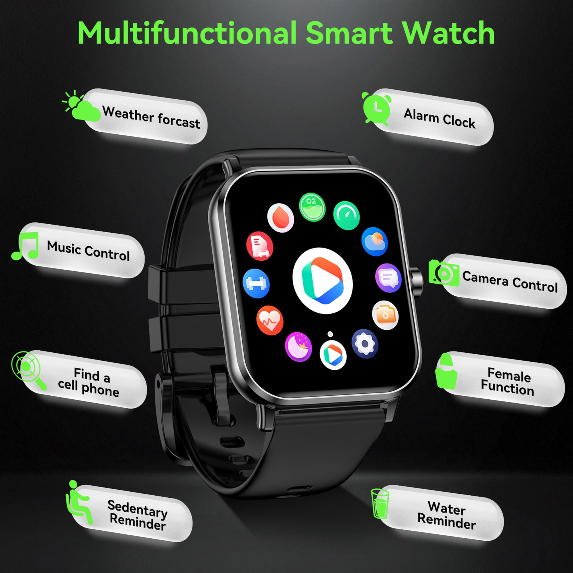 FPZMIU Smart Watch, 1.85" HD Touch Screen, 130+ Sport Modes photo 2