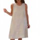thumbnail image 1 of Vestido sin mangas de cuello redondo liso para mujer - Vestido informal con bolsillos, poliéster y spandex, tallas reales - S-XXXL, 1 of 5