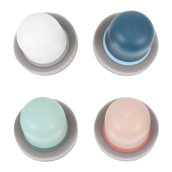 Tile Cleaning Brush Sponge Descaling Palm Dishwashing  for Household Sponges 4 Pcs