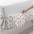 thumbnail image 2 of Mushroom Bed Skirt, Autumn Season Fungi Pattern with Different Colors Doodle Swirls and Stripe Motifs, Elastic Bedskirt Dust Ruffle Wrap Around for Bedding Decor, 4 Sizes, Multicolor, by Ambesonne, 2 of 2