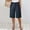 Navy, variant on Pxiakgy Linen Shorts for Women Women's Wide Leg Pants Casual Wide Leg Lightweight Loose Palazzo Pants Trouser with Pockets Summer Line Comfy Lounge Beach Lightweight Short Army Green L