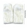 thumbnail image 6 of harmtty 1 Pair Women Boot Cuffs Imitation Wolf Hair Plush Leg Warmers Stage Performances Halloween Christmas Costumes Outfit Accessories, 6 of 8