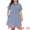 Light Blue, variant on DARING DIVA Plus Size Denim Short Sleeve Button Down Dress 1X Light Blue