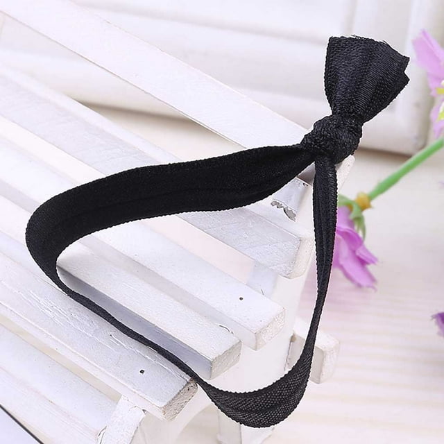 Hair Ring Seamless High Elasticity Decorative Preppy Knotted Adjustable Ponytail Holder Colorful Hairs Rope Scrunchies Accessories Multi Color Black