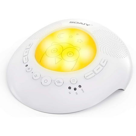 SOAIY White Noise Sound Machine with Night Lights | 6 Relaxing & Soothing Nature Sounds and Auto-Off Timer | Portable Noise Machine Baby & Kids Sleep Therapy for Home, Office, Travel