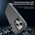 thumbnail image 3 of Allytechgroup Slim Carbon Fiber Texture Phone Case for Apple iPhone 16 Pro, Shockproof Soft TPU Bumper, Raised Edge Camera and Screen Protection, Lightweight Anti-Slip Cover, Gray, 3 of 8