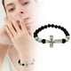 thumbnail image 1 of Luminoso pulsera de aleación con incrustaciones de 8MM piedra volcánica luminosa pulsera de cuentas, 1 of 8