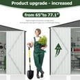 thumbnail image 5 of NETAJE 6'x8' Outdoor Metal Shed with Lockable Doors and Updated Frame for Backyard, White, 5 of 7