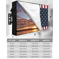 thumbnail image 7 of Outdoor TV Cover 60 to 65 Inch Weatherproof, Blue Vintage Star Patriotic Waterproof TV Screen Protector for Outside Decor with Zipper and Pocket 58"L x 37"H , Red White Striped, 7 of 7