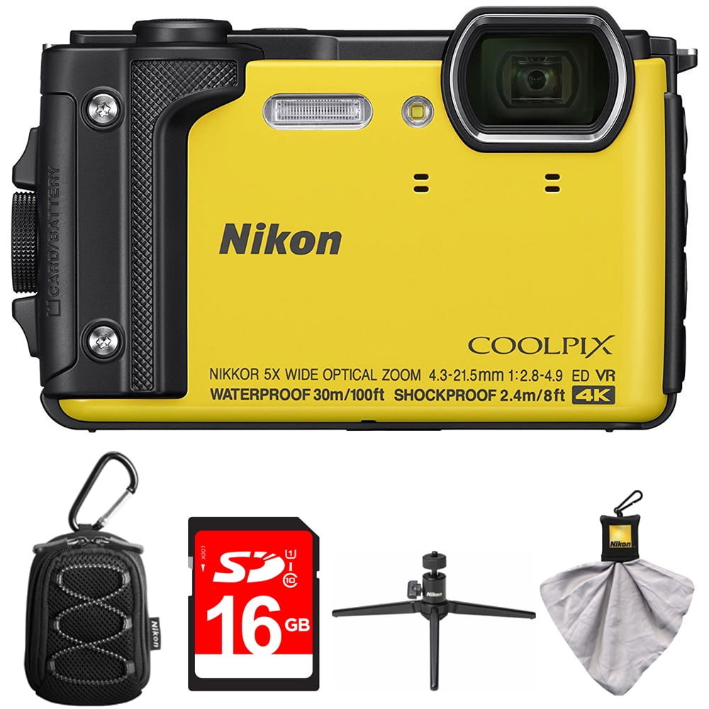 Nikon COOLPIX W300 16MP 4k Ultra HD Waterproof Digital Camera Yellow