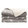 thumbnail image 5 of Great Bay Home Cozy Plush / Sherpa Reversible Throw Blanket, Twin, Grey Moose, 5 of 5