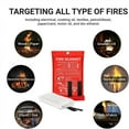 thumbnail image 4 of Afoxsos 40 in. x 40 in. Emergency Fire Blanket – Fire Suppression & Flame Retardant Safety Blanket (White, 4-Pack), 4 of 7