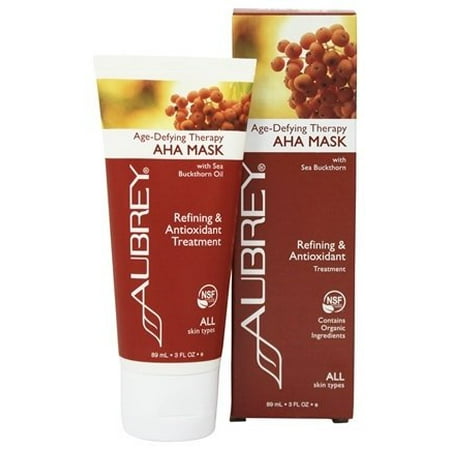 - Age-Defying Therapy AHA Mask with Sea Buckthorn - 3 oz. (Formerly Green Tea Rejuvenating Mask) by Aubrey Organics (pack of 3)
