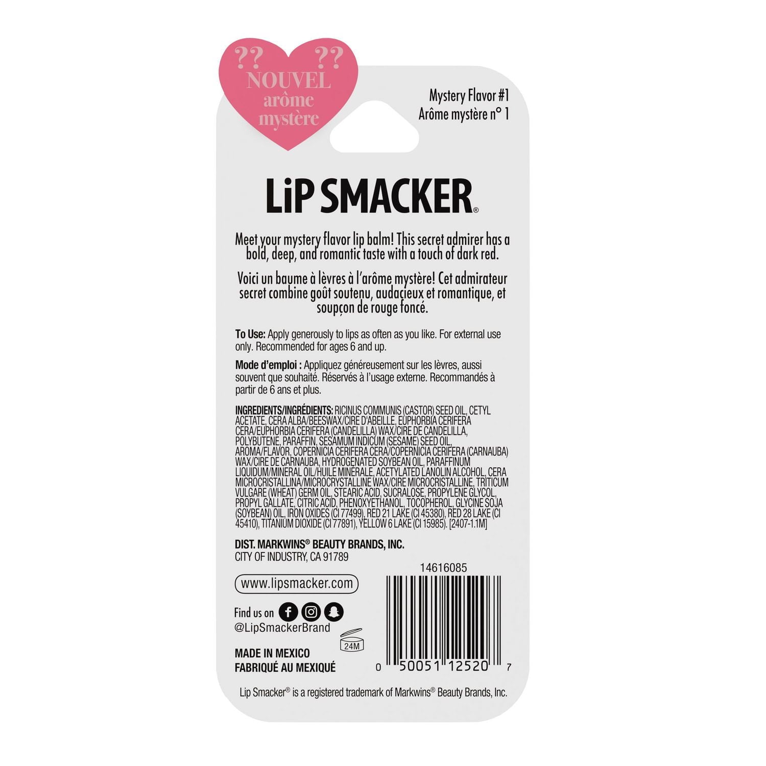 Secret Admirer Lip Balm, Mystery flavor lip balm