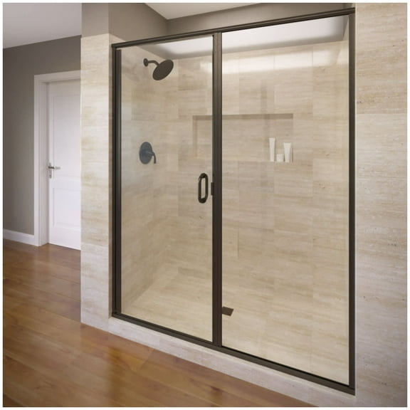 Basco Infh35a5976cl Infinity 76-1/8" High X 59" Wide Hinged Framed Shower Door - Bronze