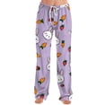 thumbnail image 5 of Adult Easter Pajamas Drawstring Stretch Waist Trendy Pjs Cute Rabbit Print Comfy Wide Leg Pants (Purple Pink,XL), 5 of 6