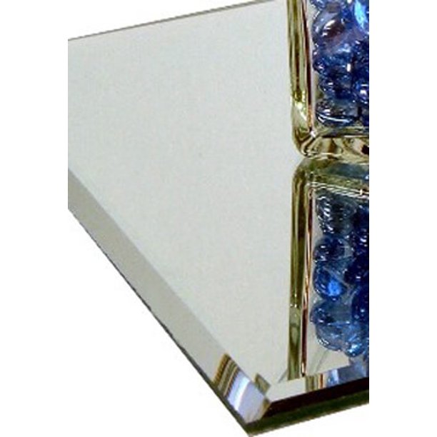 Six Beveled Edge 8 inches Square Glass Centerpiece Table Mirrors, Bulk