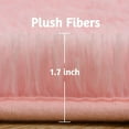 thumbnail image 3 of TWINNIS Round Rug Soft Fluffy Circle Rugs Shaggy Area Carpets for Bedroom, Baby Room,Nursery Room,4'x4',Pink, 3 of 7