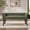 Green, variant on Plush Upholstered Accent Bench with Nailhead Trim, Padded Seat Entryway or End of Bed Bench with Back, 49.5" W x 19.25" D x 23" H, Green