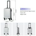 thumbnail image 2 of Hardside Luggage with Lock for Travel,Silver,20 in, 2 of 5