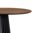 thumbnail image 3 of Pasadena 79" Wood Oval Dining Table with Walnut Finish and Black Base, 3 of 9