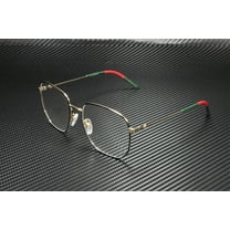 GUCCI GG0396O 001 Aviator Gold Multicolor Gold Demo Lens 56mm Women's Eyeglasses