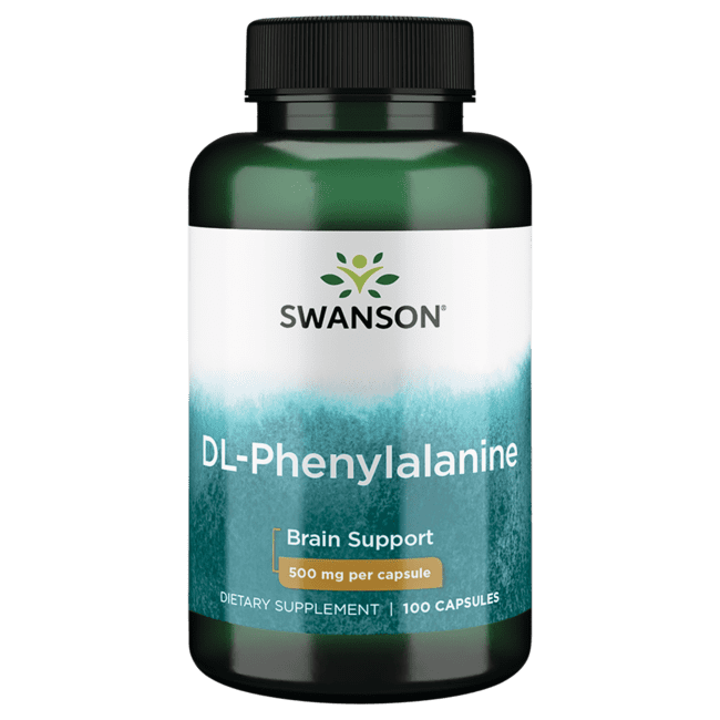 Swanson Dl-Phenylalanine 500 mg 100 Capsules