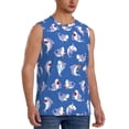 thumbnail image 2 of Honeii Cute Shark Print Men's Sleeveless Muscle Shirts, Breathable & Quick-Dry Gym Shirt, Athletic Tank Top for Running, Fitness, and Outdoor Activities-X-Large, 2 of 7