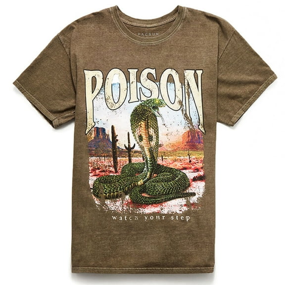 Pacsun Poison Watch Your Step Vintage Men's T-Shirt Size Large
