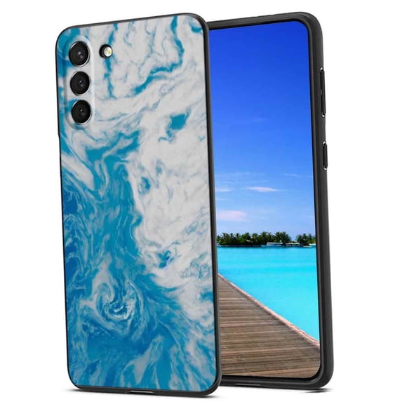 Blue-Marble-72 Phone Case, Degined for Samsung Galaxy S21+ Plus Case Men Women, Flexible Silicone Shockproof Case for Samsung Galaxy S21+ Plus