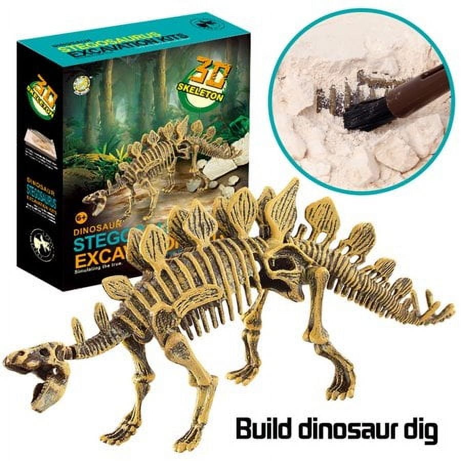 PlayWorld Prehistoric Past Dinosaur Skeleton Fossil Excavation Kit Stegosaurus