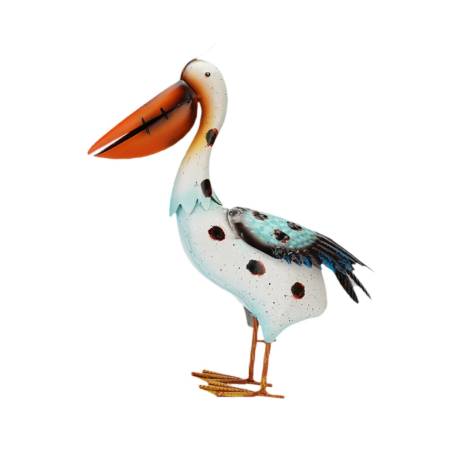 simhoa Pelican Statue Animal Figurine Large Standing Figure Landscape Garden Sculpture Outdoor Decoration for Balcony Lawn Yard Pond