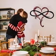 thumbnail image 4 of Decoración de pared AOOLVY Infinity Heart, arte de pared de metal rojo y negro, 4 of 8